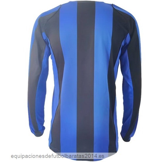 Nuevo 1ª Manga Larga Inter Milan Retro 2004 2005 Azul Baratas